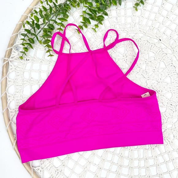 Victoria’s Secret Bralette Strappy Halter Pink Sz Medium - Picture 2 of 4